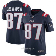 Mens New England Patriots #87 Rob Gronkowski Game Navy Blue Rush Vapor Jersey Bestplayer